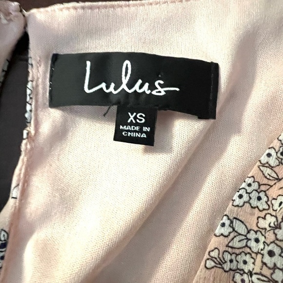 LULUS Room To Bloom Light Pink Floral Print Long Sleeve Mini Dress Size XS - Picture 10 of 12